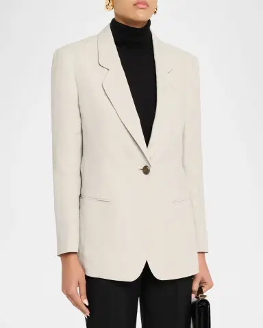 Giorgio Armani Linen Single-Breasted Blazer Jacket | Thumbnail 3 Giorgio Armani Linen Single-Breasted Blazer Jacket | Thumbnail 3
