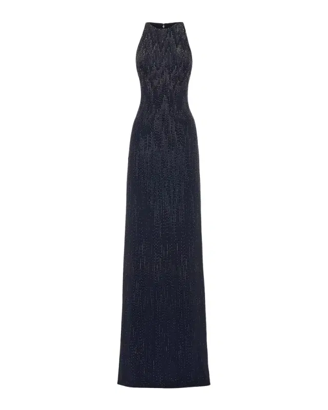Claeton Embellished Jersey Evening Dress