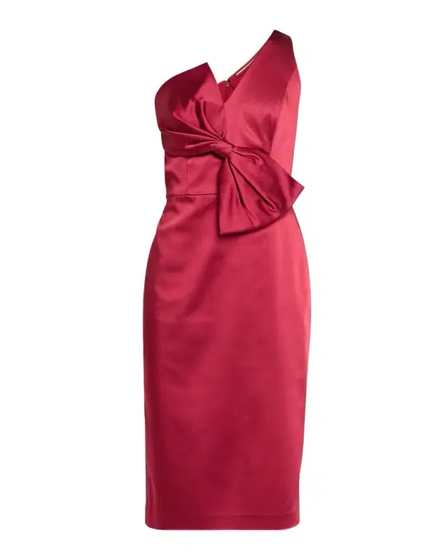 Aidan Mattox Sleeveless One-Shoulder Satin Dress
