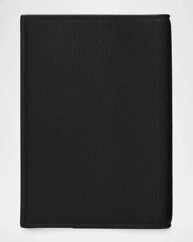 Saint Laurent Men's Tiny Cassandre YSL Passport Case in Grained Leather | Thumbnail 4 Saint Laurent Men's Tiny Cassandre YSL Passport Case in Grained Leather | Thumbnail 4