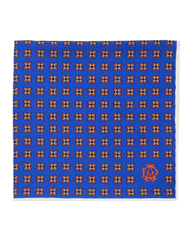 Men 's Mulberry Silk Medallion Pocket Square