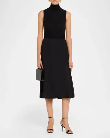 Lisa Yang Flared Silk Midi Skirt | Thumbnail 2 Lisa Yang Flared Silk Midi Skirt | Thumbnail 2