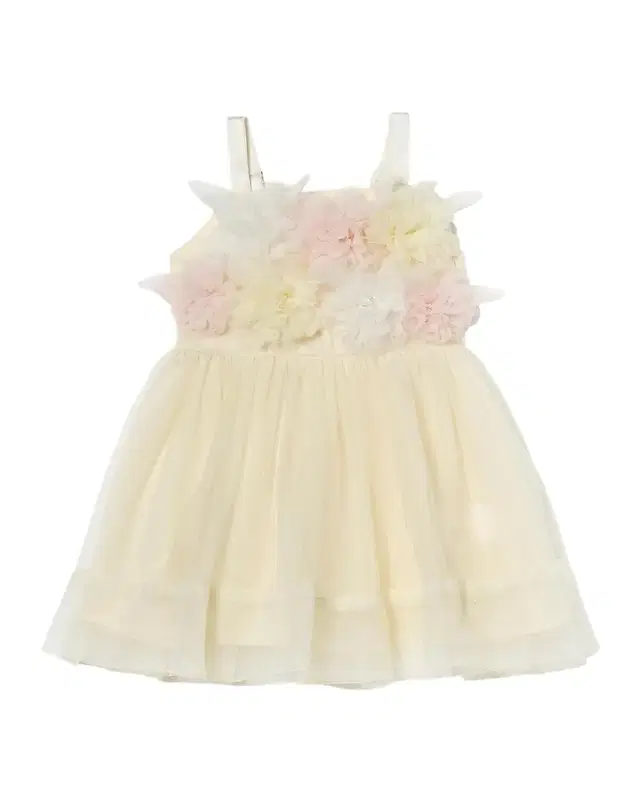 Girl 's Bebe Tide Blossom Tulle Dress, Size 0M-24M