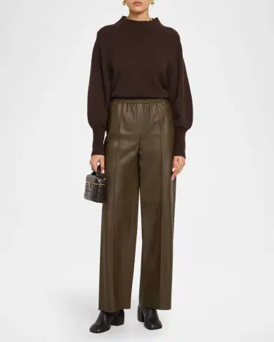 Yves Salomon Pull-On Leather Pants | Thumbnail 2 Yves Salomon Pull-On Leather Pants | Thumbnail 2