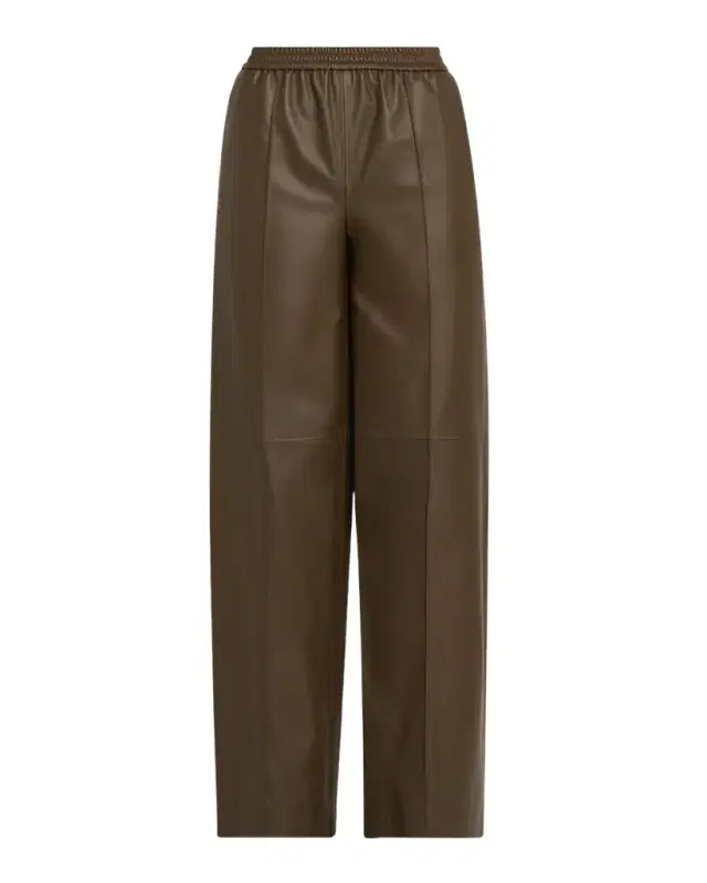 Pull-On Leather Pants