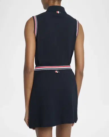 Thom Browne Cotton Pique Sleeveless Button-Down Top | Thumbnail 3