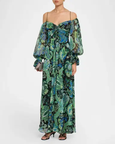 Ungaro Kelsey Floral-Print Chiffon Maxi Dress | Thumbnail 4