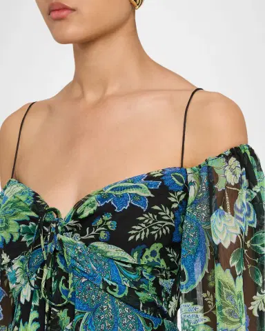 Ungaro Kelsey Floral-Print Chiffon Maxi Dress | Thumbnail 5