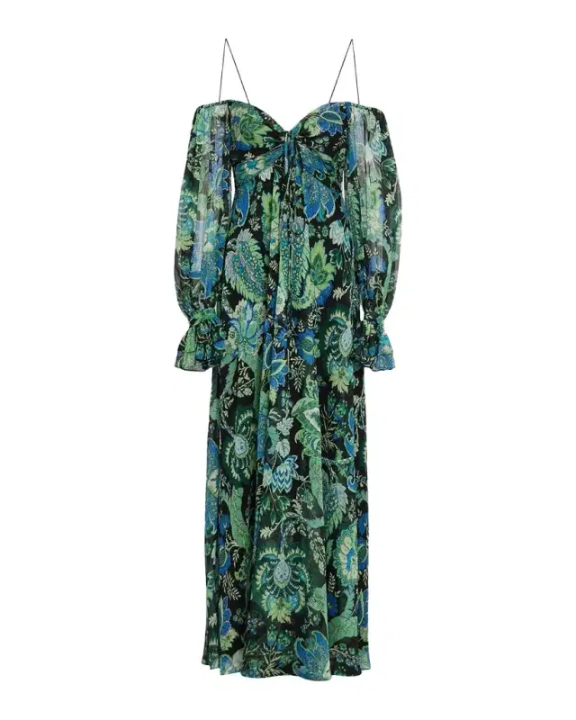 Ungaro Kelsey Floral-Print Chiffon Maxi Dress
