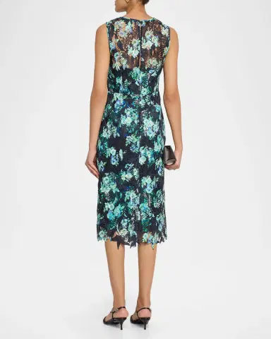 Ungaro Palmer Floral-Print Lace Midi Sheath Dress | Thumbnail 2 Ungaro Palmer Floral-Print Lace Midi Sheath Dress | Thumbnail 2