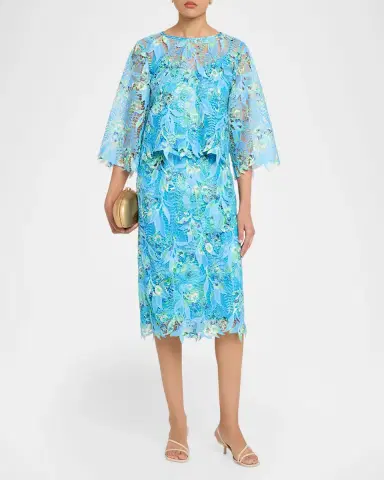 Ungaro Harlow Floral-Print Lace Midi Skirt | Thumbnail 2
