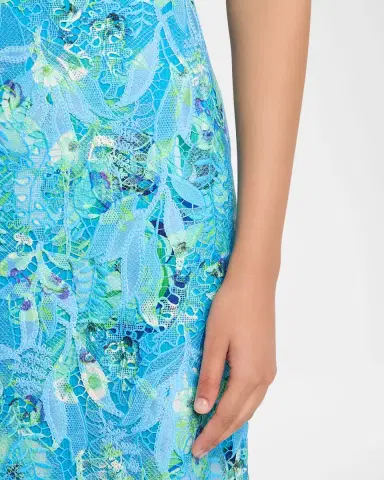 Ungaro Harlow Floral-Print Lace Midi Skirt | Thumbnail 5