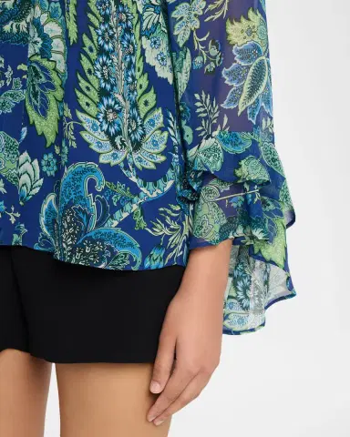 Ungaro Darby Paisley-Print Chiffon Blouse | Thumbnail 4
