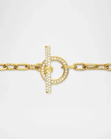 David Yurman Madison Chain Bracelet in 18K Gold with Diamonds, 3mm | Thumbnail 3