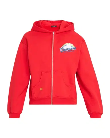 Willy Chavarria Men's Graphic Logo Cotton Full-Zip Hoodie | Thumbnail 1 Willy Chavarria Men's Graphic Logo Cotton Full-Zip Hoodie | Thumbnail 1