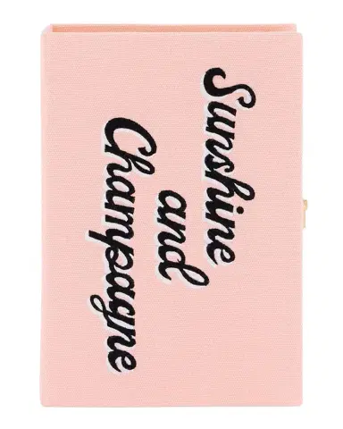 Olympia Le-Tan Sunshine And Champagne Appliqué Clutch Bag | Thumbnail 1 Olympia Le-Tan Sunshine And Champagne Appliqué Clutch Bag | Thumbnail 1