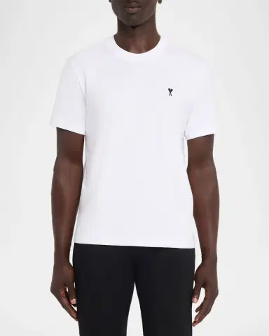 AMI PARIS Men's Cotton Ami De Coeur Cotton Crewneck T-Shirt | Thumbnail 3 AMI PARIS Men's Cotton Ami De Coeur Cotton Crewneck T-Shirt | Thumbnail 3