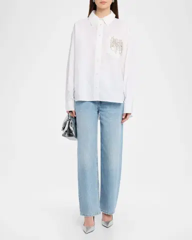 Essentiel Antwerp Jommeke Oversized Embellished Shirt | Thumbnail 2 Essentiel Antwerp Jommeke Oversized Embellished Shirt | Thumbnail 2