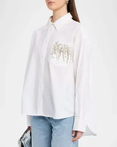 Essentiel Antwerp Jommeke Oversized Embellished Shirt | Thumbnail 4 Essentiel Antwerp Jommeke Oversized Embellished Shirt | Thumbnail 4
