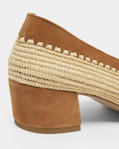 Gabriela Hearst Strength Raffia & Suede Block-Heel Pumps | Thumbnail 5 Gabriela Hearst Strength Raffia & Suede Block-Heel Pumps | Thumbnail 5