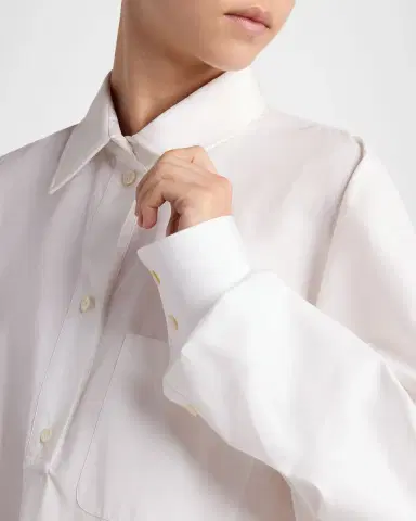 Stella McCartney Long-Sleeve Cotton Poplin Mini Shirtdress | Thumbnail 5
