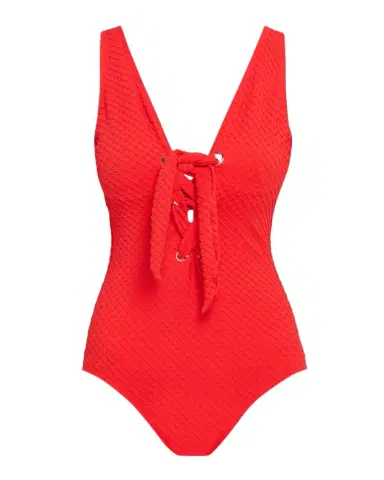 Shoshanna Lace-Up One-Piece Swimsuit | Thumbnail 1