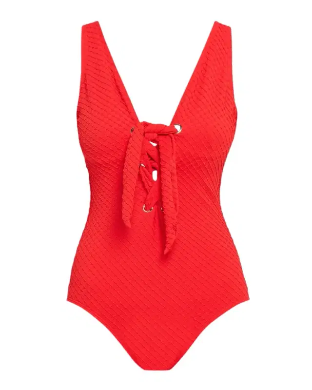 Lace-Up One-Piece Swimsuit Lace-Up One-Piece Swimsuit