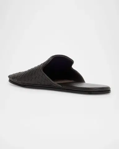 Bottega Veneta Men's Intrecciato Nappa Leather Slippers | Thumbnail 4 Bottega Veneta Men's Intrecciato Nappa Leather Slippers | Thumbnail 4