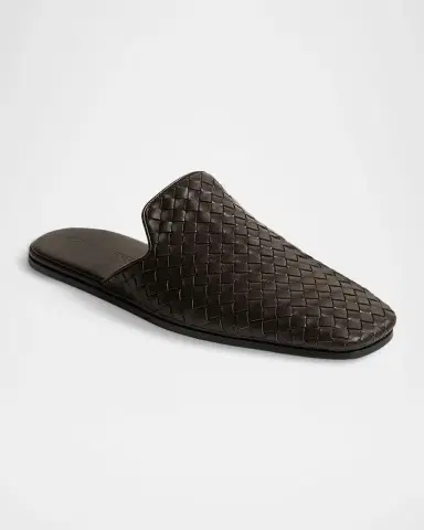 Bottega Veneta Men's Intrecciato Nappa Leather Slippers | Thumbnail 6 Bottega Veneta Men's Intrecciato Nappa Leather Slippers | Thumbnail 6