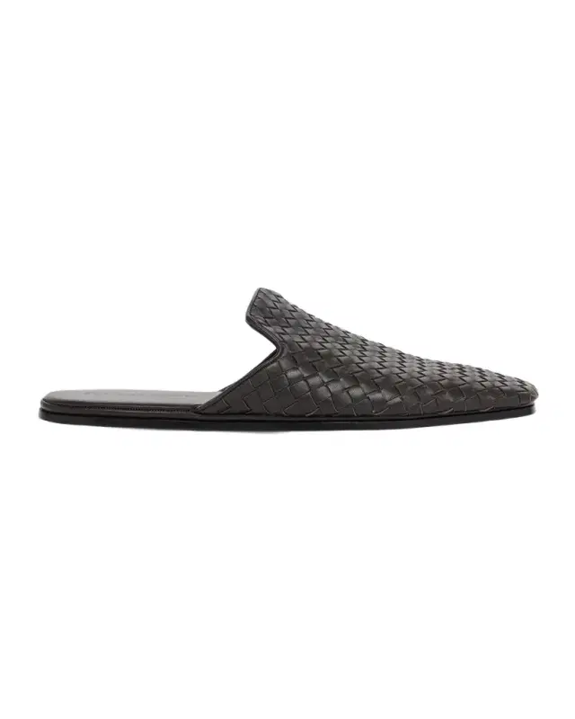 Bottega Veneta Men 's Intrecciato Nappa Leather Slippers