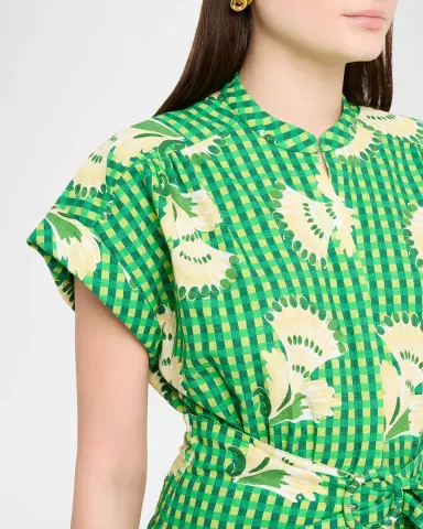 Saloni Neesha Short-Sleeve Cotton Maxi Dress | Thumbnail 5 Saloni Neesha Short-Sleeve Cotton Maxi Dress | Thumbnail 5