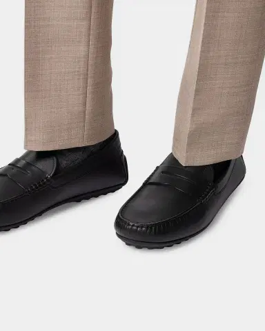 Tod's Men's Leather Moc-Toe Penny Loafers | Thumbnail 3 Tod's Men's Leather Moc-Toe Penny Loafers | Thumbnail 3