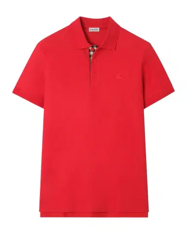 Burberry Men's Slim Fit Check-Placket Pique Polo Shirt | Thumbnail 1 Burberry Men's Slim Fit Check-Placket Pique Polo Shirt | Thumbnail 1