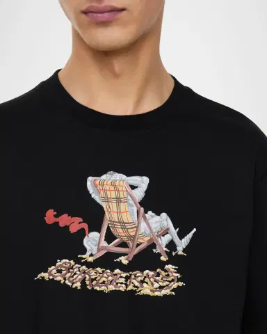 Burberry Men's Ryan Equestrian Knight Artwork Crewneck T-Shirt | Thumbnail 3 Burberry Men's Ryan Equestrian Knight Artwork Crewneck T-Shirt | Thumbnail 3