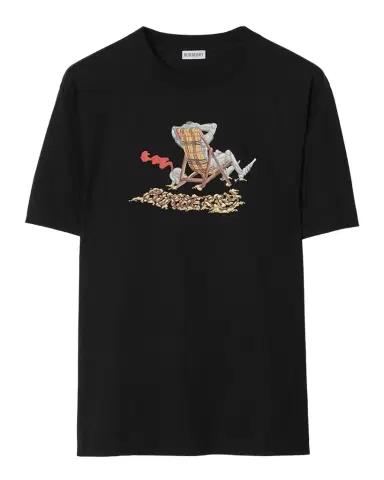 Burberry Men's Ryan Equestrian Knight Artwork Crewneck T-Shirt | Thumbnail 1 Burberry Men's Ryan Equestrian Knight Artwork Crewneck T-Shirt | Thumbnail 1