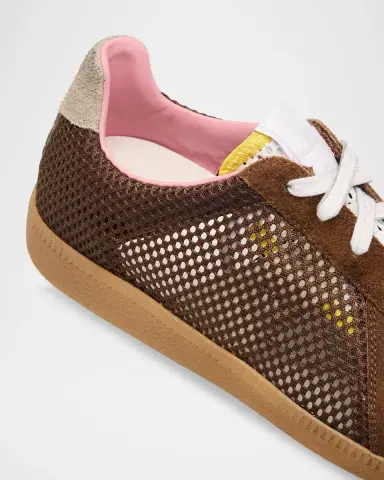 Maison Margiela Men's Replica Mesh and Suede Low-Top Sneakers | Thumbnail 3