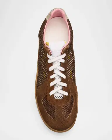 Maison Margiela Men's Replica Mesh and Suede Low-Top Sneakers | Thumbnail 4
