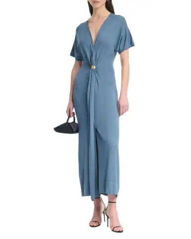Altuzarra Rene Gathered Ring Short-Sleeve Ankle Dress | Thumbnail 1 Altuzarra Rene Gathered Ring Short-Sleeve Ankle Dress | Thumbnail 1