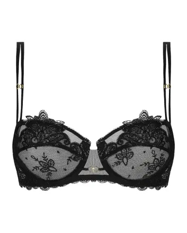 Lise Charmel Diva Glamour Lace-Trim Tulle Demi Bra | Thumbnail 1 Lise Charmel Diva Glamour Lace-Trim Tulle Demi Bra | Thumbnail 1