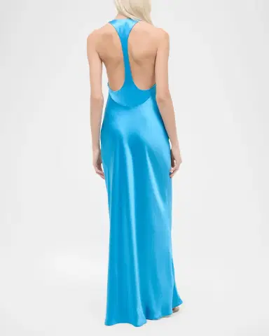 Staud Juanita Satin Racerback Dress | Thumbnail 3 Staud Juanita Satin Racerback Dress | Thumbnail 3