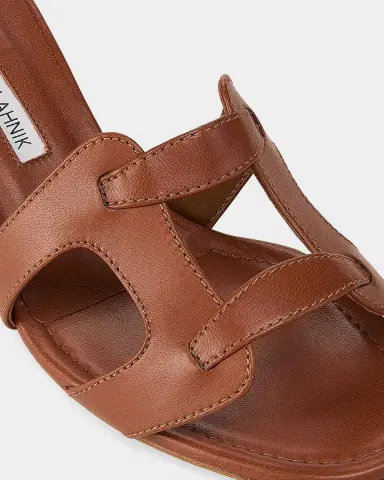 Manolo Blahnik 50mm Grellanu Leather Mule Sandals | Thumbnail 2