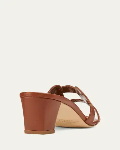 Manolo Blahnik 50mm Grellanu Leather Mule Sandals | Thumbnail 7