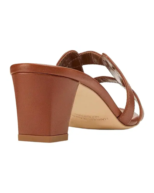 50mm Grellanu Leather Mule Sandals
