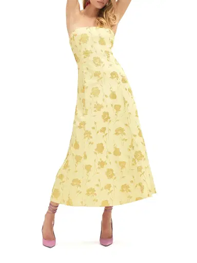 Delphine Colette Strapless Midi Dress | Thumbnail 3