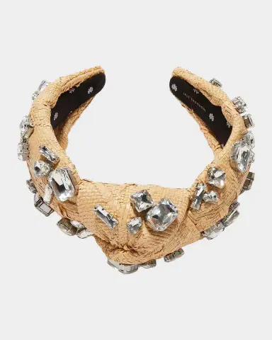 Lele Sadoughi Knotted Candy Crystal Raffia Headband | Thumbnail 3 Lele Sadoughi Knotted Candy Crystal Raffia Headband | Thumbnail 3