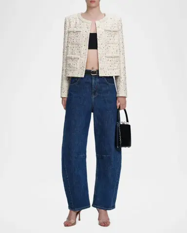 Self-Portrait Embellished Boucle Jacket | Thumbnail 2 Self-Portrait Embellished Boucle Jacket | Thumbnail 2