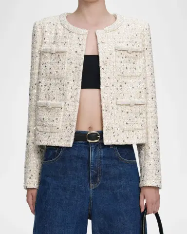 Self-Portrait Embellished Boucle Jacket | Thumbnail 5 Self-Portrait Embellished Boucle Jacket | Thumbnail 5