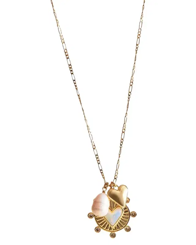 Bacchus 14K-Gold-Plated, Freshwater Pearl & Mother-Of-Pearl Charm Necklace