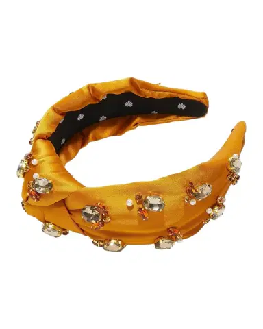Lele Sadoughi Embellished Satin Knotted Headband | Thumbnail 1 Lele Sadoughi Embellished Satin Knotted Headband | Thumbnail 1