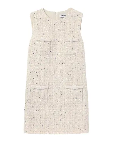 Self-Portrait Embellished Boucle Mini Dress | Thumbnail 1